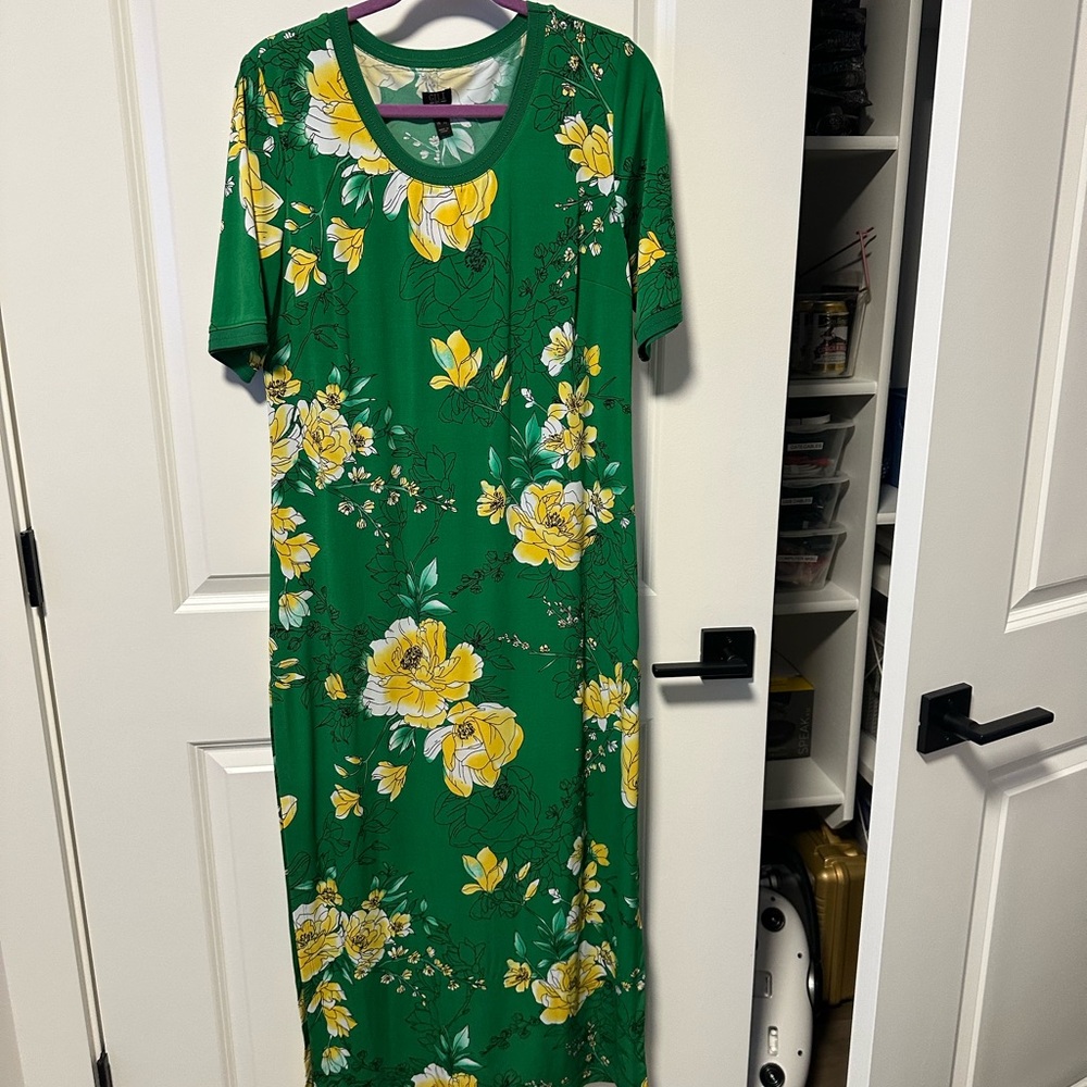 Floral Green Dress